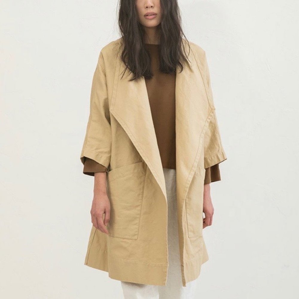 Elizabeth Suzann Harper Jacket OSM Khaki Cotton Canvas